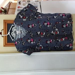 Disney Mickey and Minnie scrub top